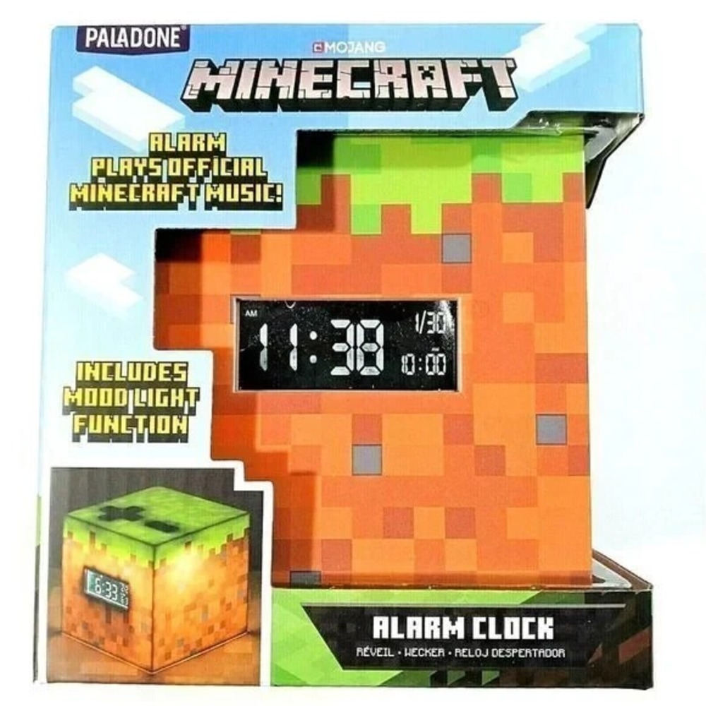 Mojang Minecraft Alarm Clock Mood Light and‎ Plays Official Minecraft Music